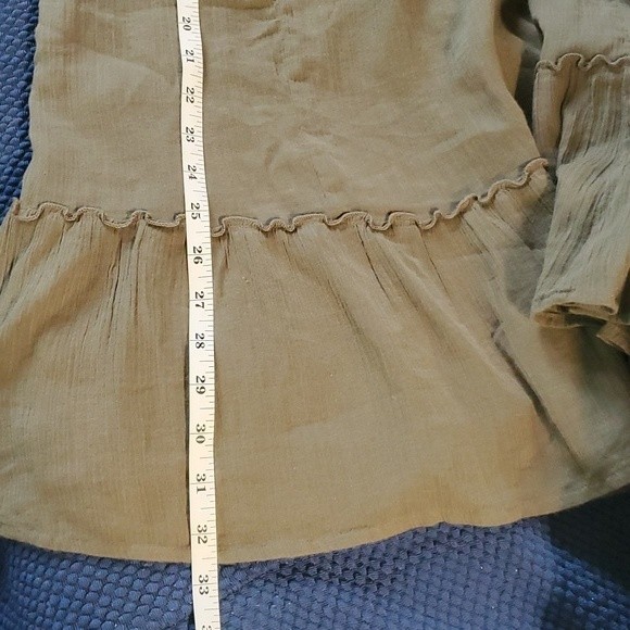 Boho Abercrombie & Fitch Small olive green ruffled dress - Picture 10 of 10